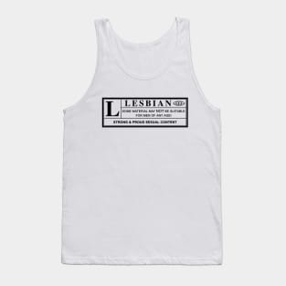 lesbian warning label Tank Top